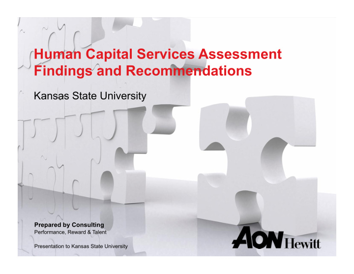 human capital services assessment findings and