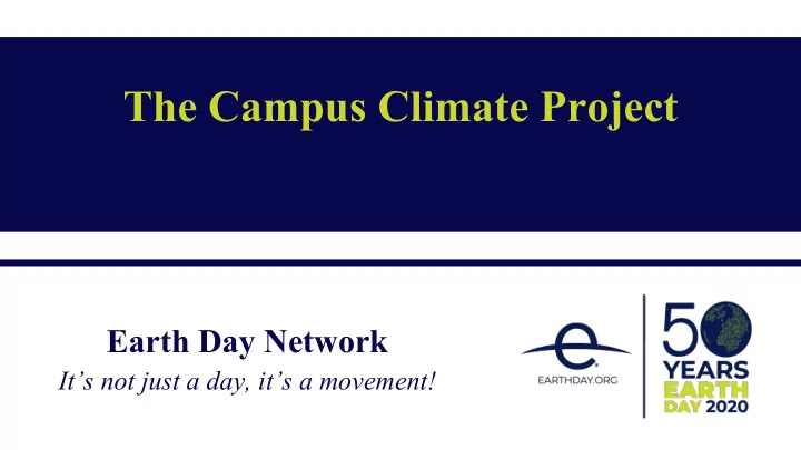 the campus climate project