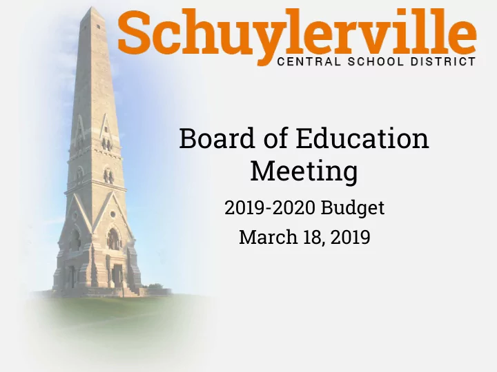 board of education meeting