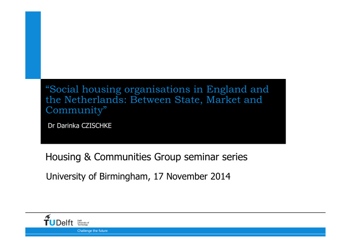 social housing organisations in england and the