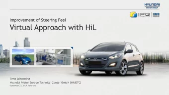 Virtual Approach with HiL  Timo Schoening  Hyundai Motor Europe Technical Center GmbH (HMETC)