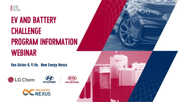 ev and battery challenge program information webinar