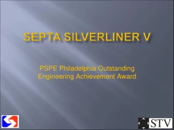 PSPE Philadelphia Outstanding  Engineering Achievement Award  120 Electrical Multiple Units: 41