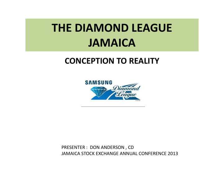 the diamond league jamaica