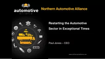 Northern Automotive Alliance  Restarting the Automotive  Sector in Exceptional Times Paul Jones