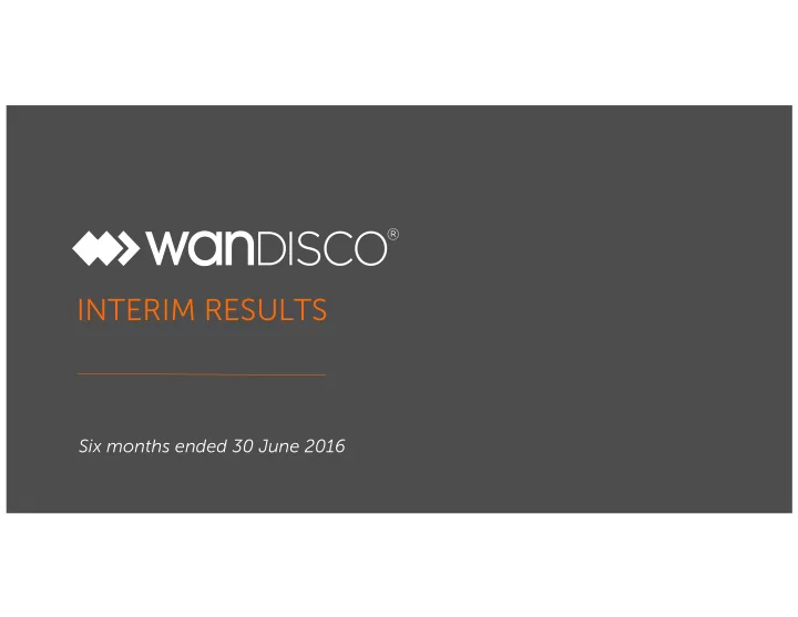 interim results
