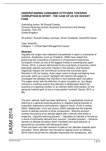 EASM 2014  nature of attitude consists of three components; affective process -  involves the