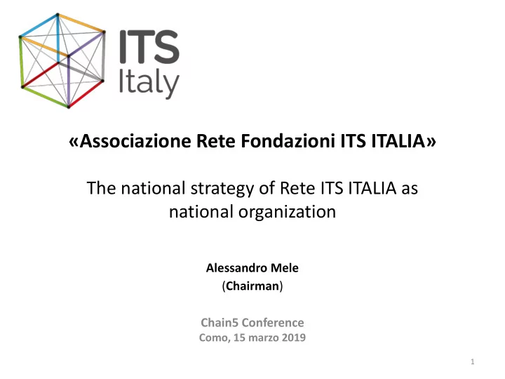 associazione rete fondazioni its italia