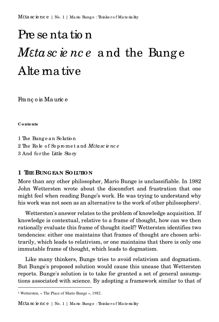 science it is then possible to make rigorous analyses and