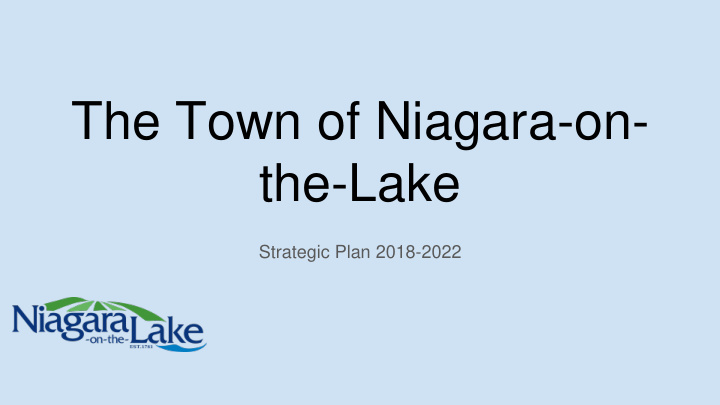 the town of niagara on the lake