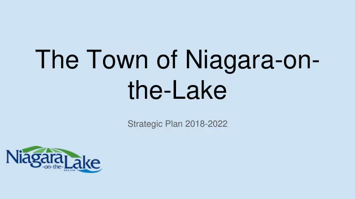 the town of niagara on the lake