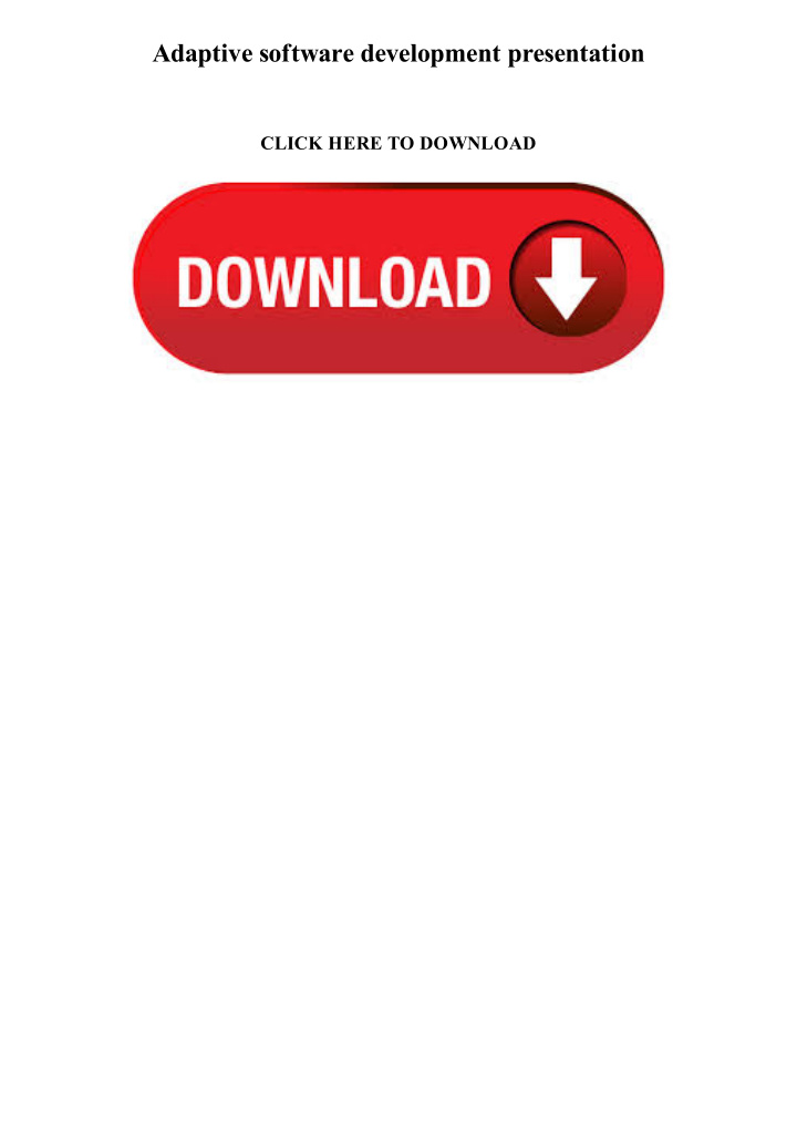 adaptive software development presentation