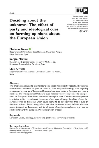 Deciding about the ! The Author(s) 2018  Article reuse guidelines:  unknown: The effect of