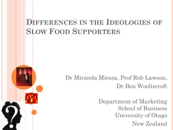 How does ideology  vary amongst different  types of CM  supporters?  Definitions of Ideology