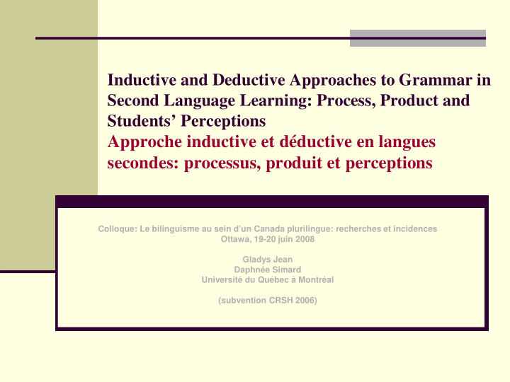 approche inductive et d ductive en langues secondes