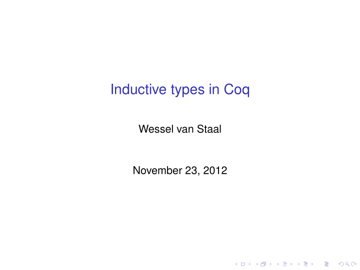 inductive types in coq
