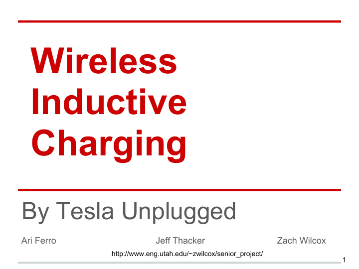 wireless inductive charging