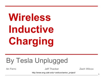Wireless  Inductive  Charging  By Tesla Unplugged  Ari Ferro