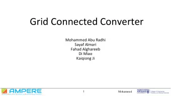 Grid Connected Converter  Mohammed Abu Radhi  Sayaf Almari  Fahad Alghareeb  Di Miao  Kaiqiong Ji