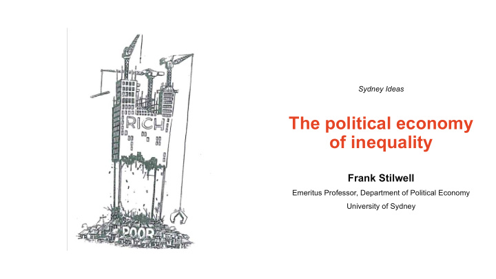 the political economy of inequality