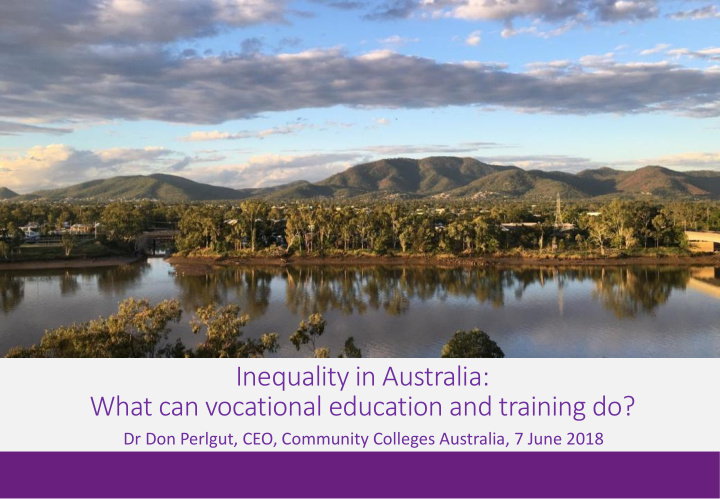 inequality in australia what can vocational education and