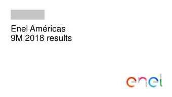 Enel Amricas  9M 2018 results  9M 2018 results  Highlights of the period  EBITDA of 2,374 mUSD,