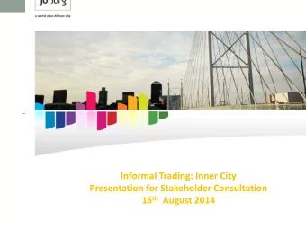 2  Presentation outline    Introduction and background    Informal trading    Statistics