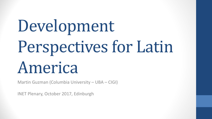 development perspectives for latin america