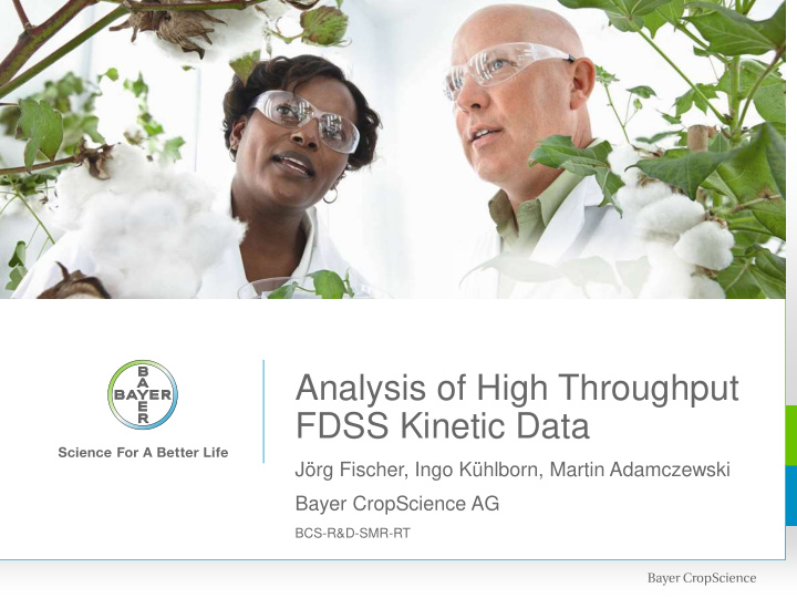 analysis of high throughput fdss kinetic data