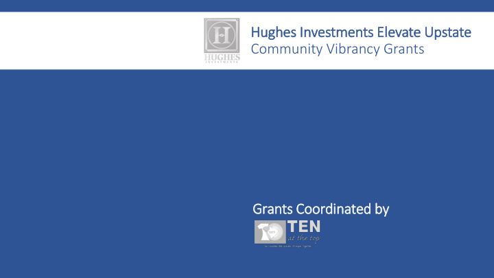 hughes in investments ele levate upstate community