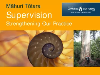 Supervision  Strengthening Our Practice  The plan  Supervision  what is it?  Benefits