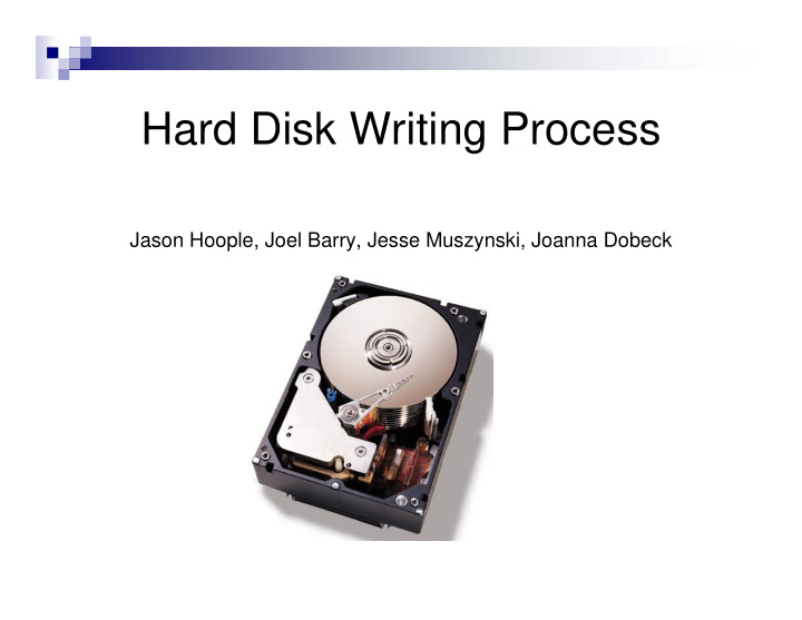 hard disk writing process