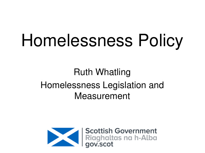 homelessness policy
