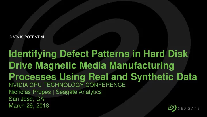 identifying defect patterns in hard disk drive magnetic