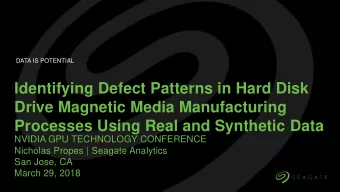 Identifying Defect Patterns in Hard Disk  Drive Magnetic Media Manufacturing  Processes Using Real