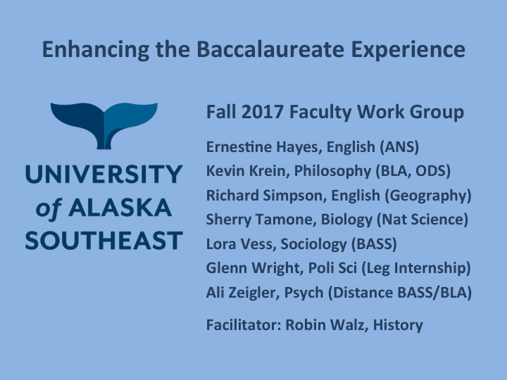 enhancing the baccalaureate experience