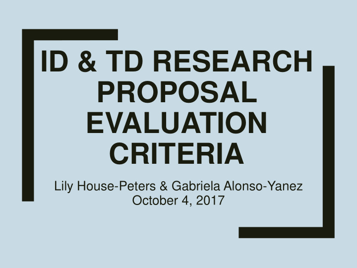 id td research