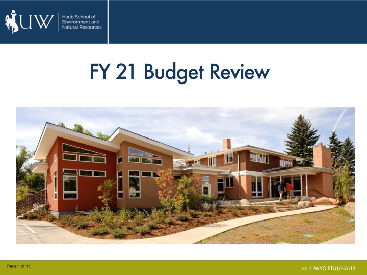 fy 21 budget review