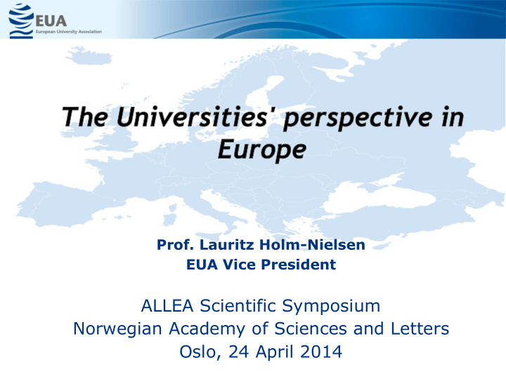 allea scientific symposium norwegian academy of sciences