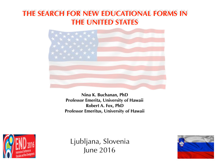 the search for new educational forms in the united states