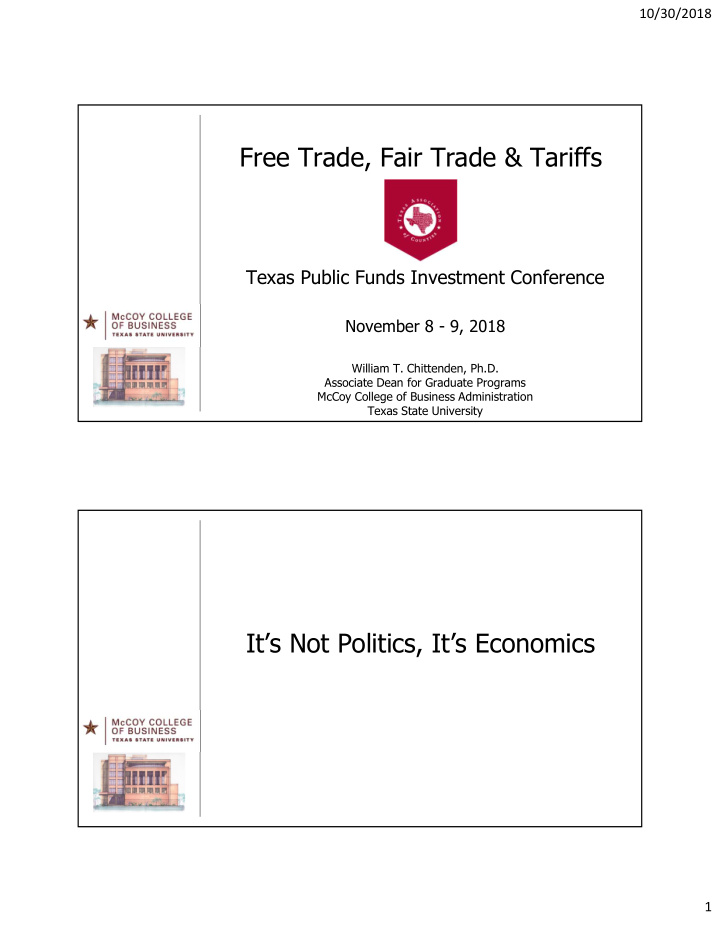 free trade fair trade tariffs