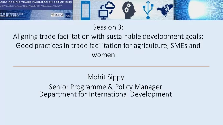 aligning trade facilitation with sustainable development