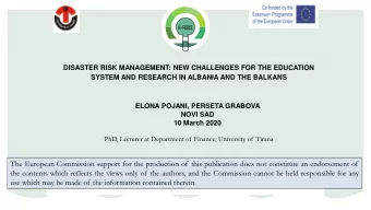 The European Commission support for the production of this publication does not constitute an