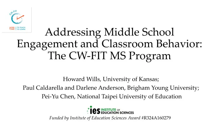 addressing middle school engagement and classroom