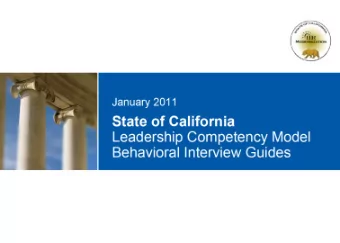 Competency Model  Sample Leadership  Competency  Behavioral Interview Guides  What is Behavioral