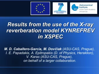 Results from the use of the X-ray  Results from the use of the X-ray  reverberation model KYNREFREV