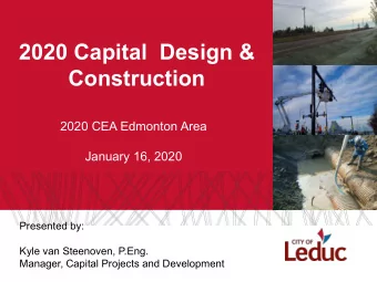 Construction  2020 CEA Edmonton Area  Title of Presentation  January 16, 2020  www.leduc.ca