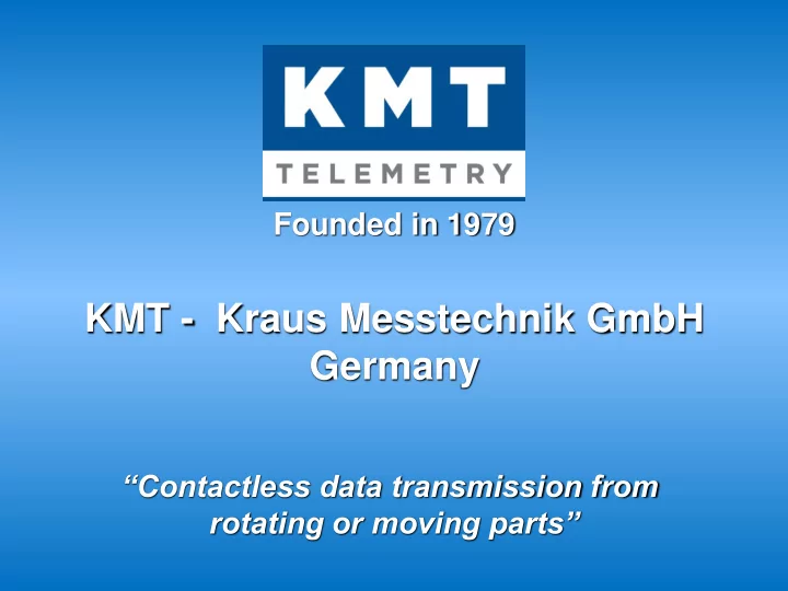 kmt kraus messtechnik gmbh germany
