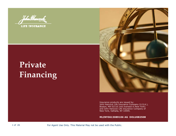 private private financing
