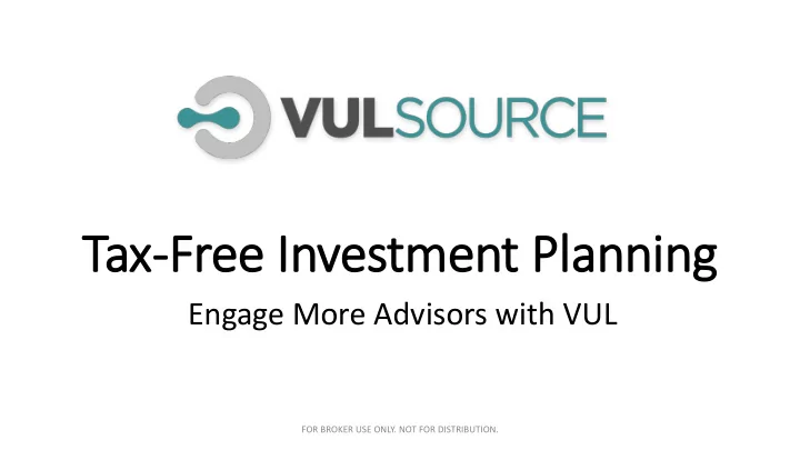 tax free investment planning